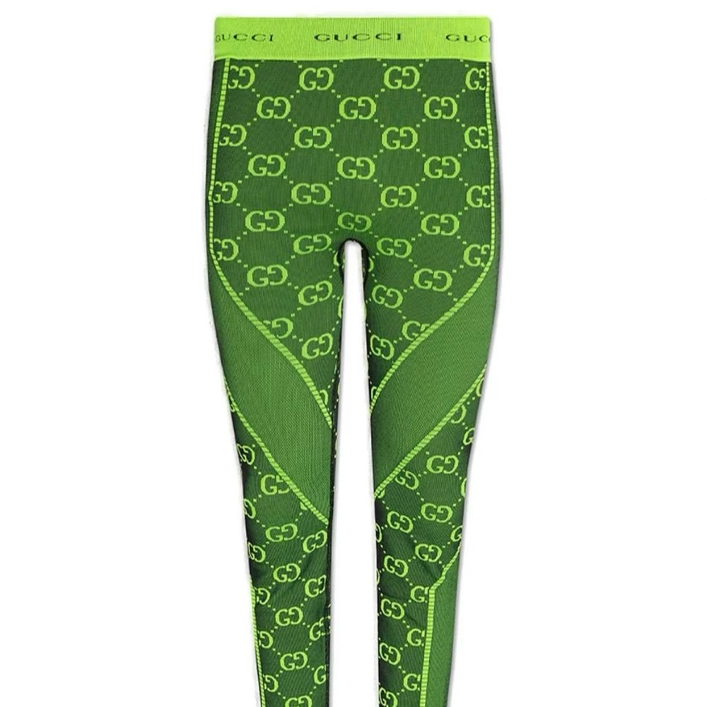 Gucci Monogram Jacquard Logo Waistband Leggings